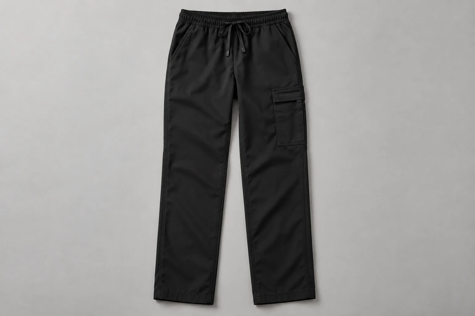 Black scrub pants with practical pockets